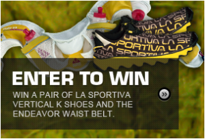 Win La Sportiva Vertical K Shoes and a UD Waist Belt