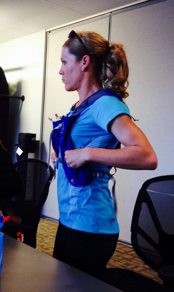 Michelle giving feedback on the early rounds of the Ultra Vesta