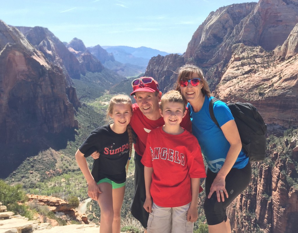 Pam's family on Observation Point