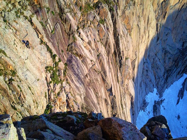 Jed scrambling the North Chimney earlier this summer.