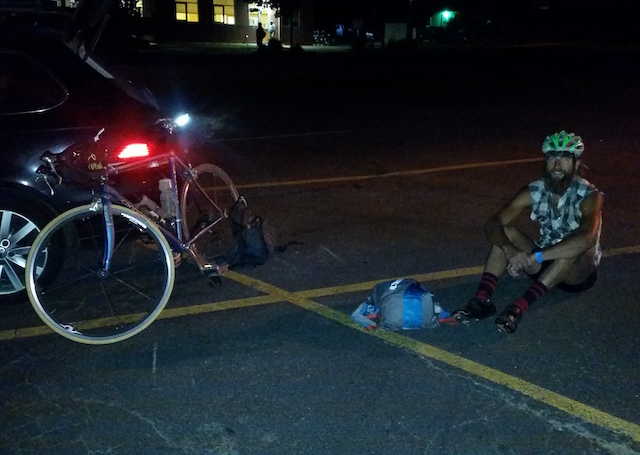 Waiting for the sun to give us just a little bit of light in the Bustop parking lot. Photo: Stefan Griebel.