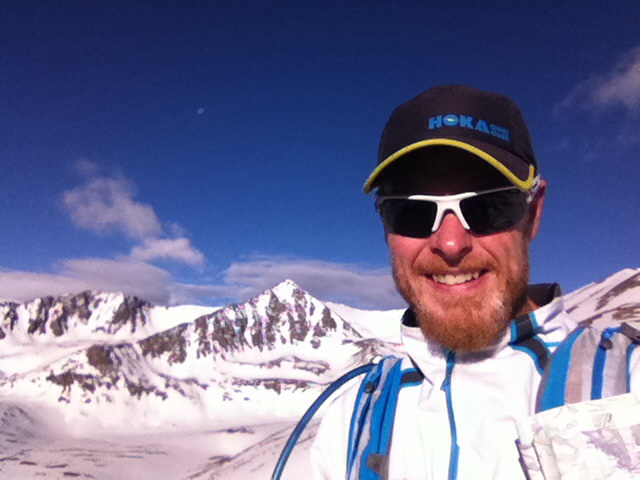Trav having a blast in the mountains.