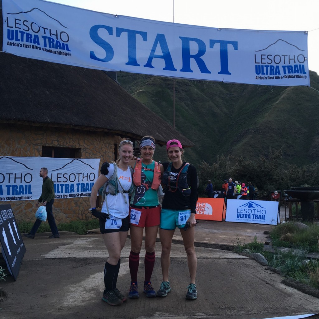 At the start of the Lesotho Trail Race.
