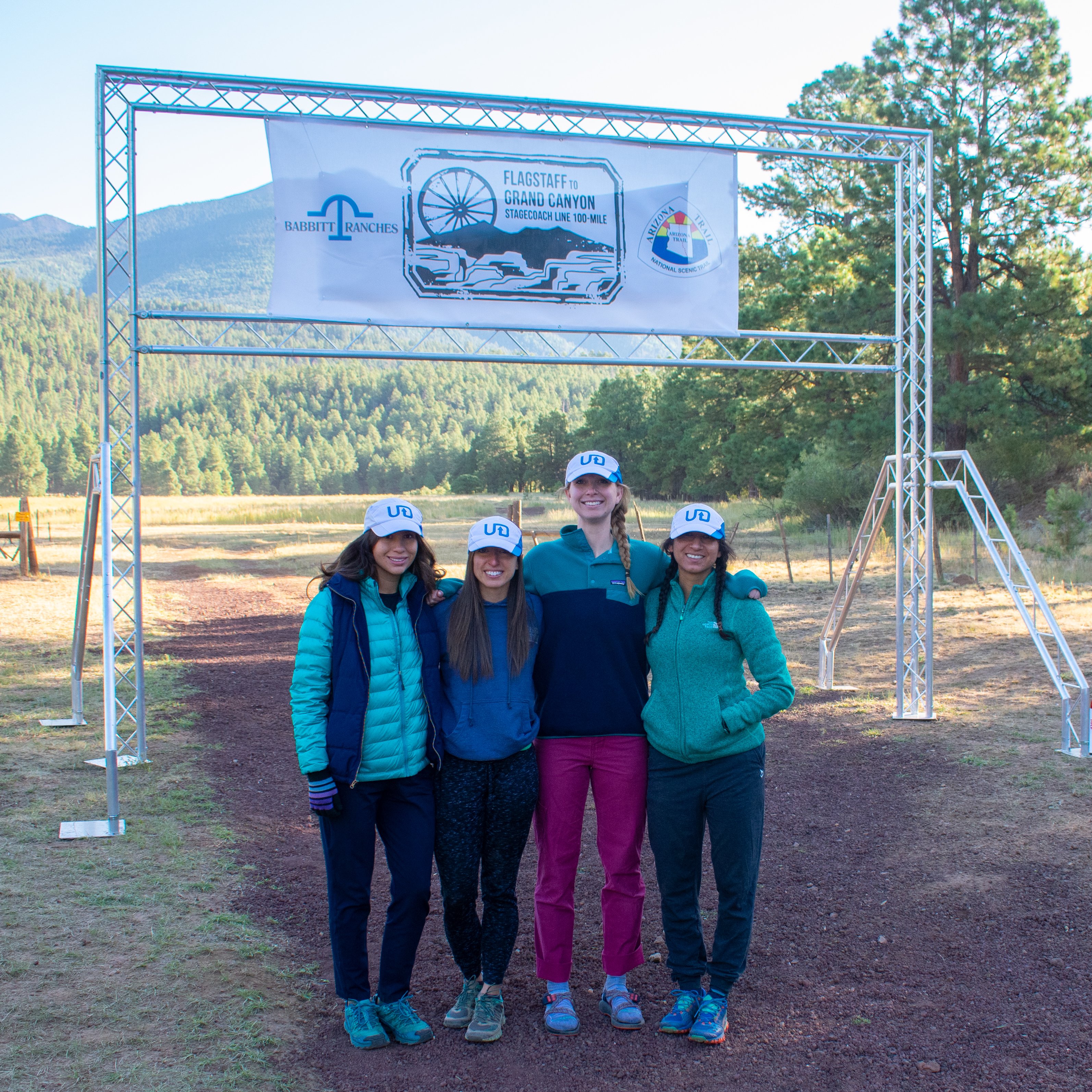 Ashleigh (left) with teammates at the recent Stagecoach 100 relay