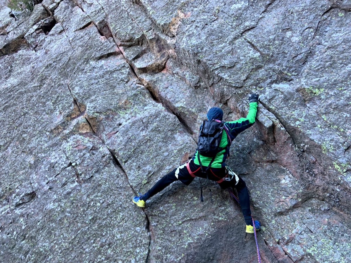 Danny Gilbert leads the first pitch of the Matron during he and Bill Wright's much-colder "Winter TTIAD" in 2018 (photo: Bill Wright)